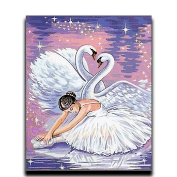 

Diamond painting paintings gifts Crafts DIY 3d icon square mosaics Full Embroidery Photos by numbers Sunset Swan Lake