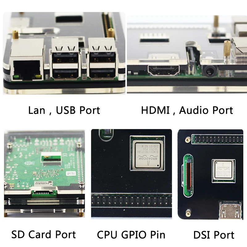 Raspberry Pi 3B + акриловый корпус черная и прозрачная коробка Алюминиевый Радиатор