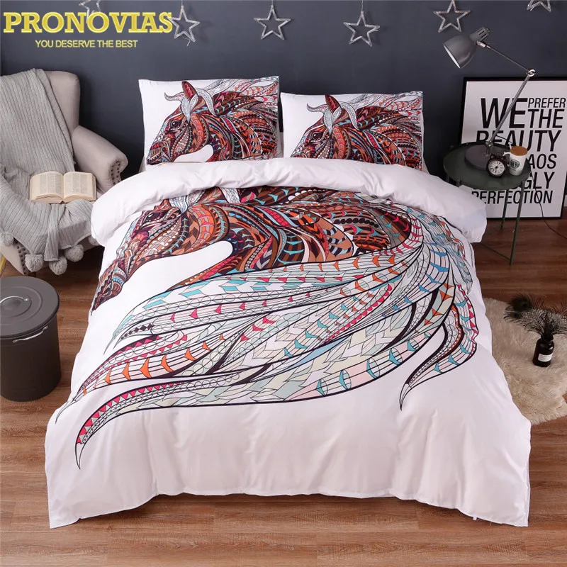 

Pronovias gypsie mandala horse duvet/doona cover fashion bedding set king queen double twin size