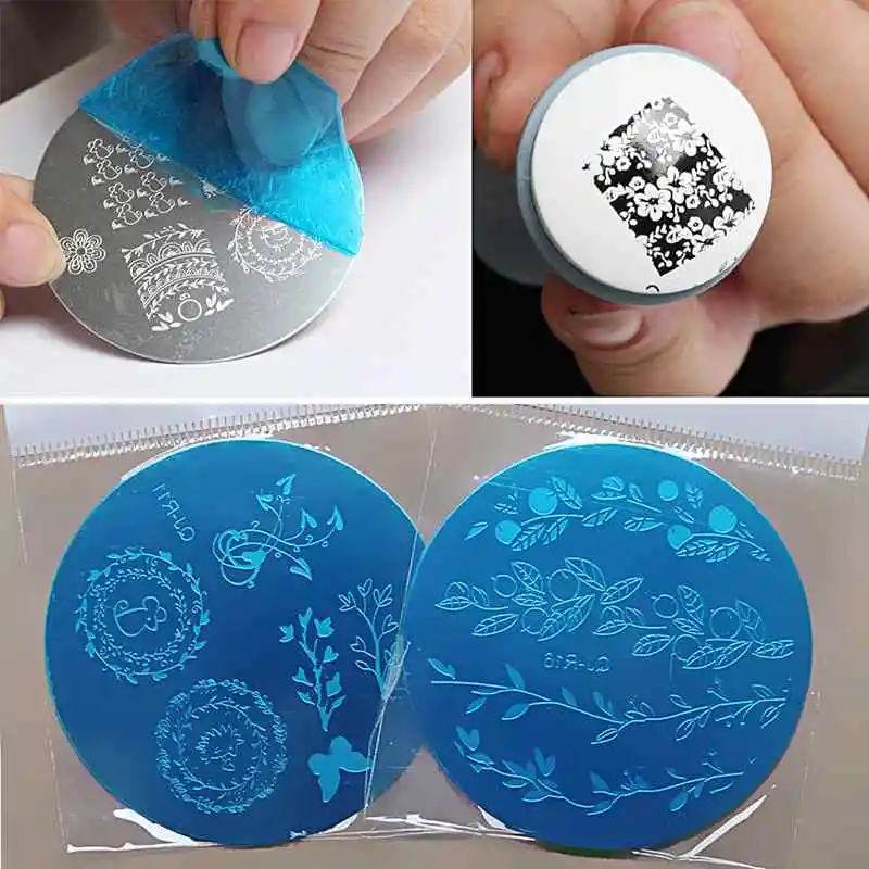 

2017 Round Nail Stamping Plates Pretty Pattern Nail Art Stamp Stamping Template Image Plate Stencil Nails Tool