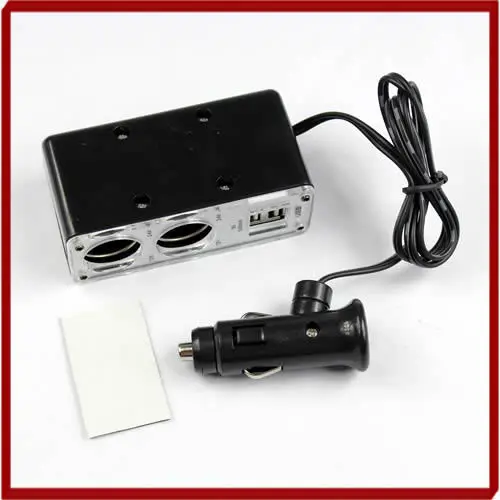 

Promotion Double USB Port 2 Way Car Splitter Cigarette Lighter Auto Socket Charger Adapter