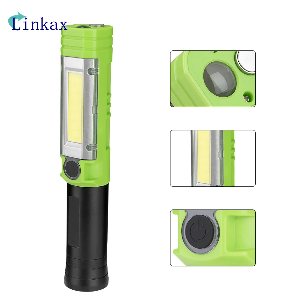 

Multi-functional Telescopic 3 AAA Powerful XPE+COB Working Light Magnetic 4 Mode Flashlight Torch Flexible Pick Up Tool Lantern