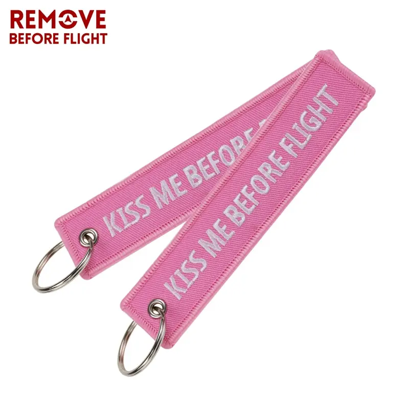 Fashion Keychain Bijoux Kiss Me Before Flight llaveros Keychains Embroidery Key Fobs OEM ATV Car Key Chains for Motorcycle Cars (11)
