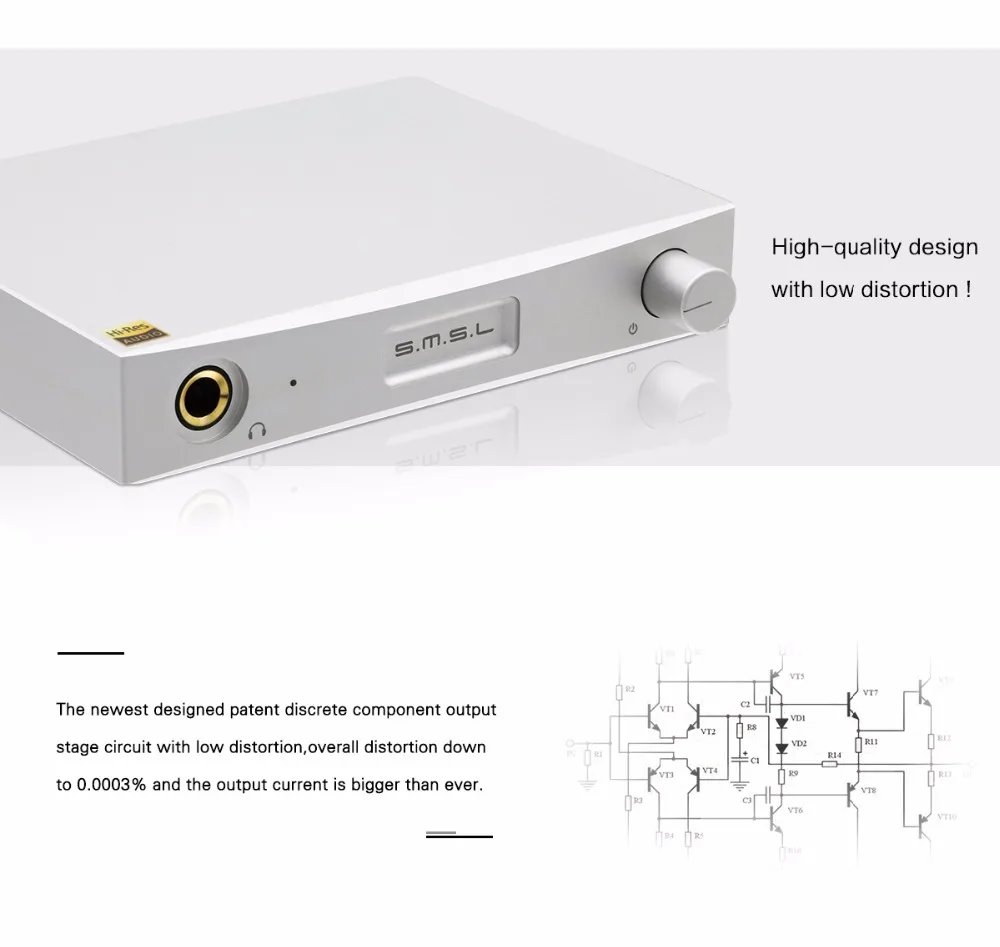 SMSL SAP-12 Hifi класс A/B усилитель для наушников мощность аудио портативный усилитель 6,35 мм усилитель для наушников с ЦАП M8A