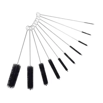 

nylon+stainless steel Brush Set 2 Pack Cleaning Brushes Nylon Tube Brushes 20 pieces for Drinking Straws Glasses Keyboards Je