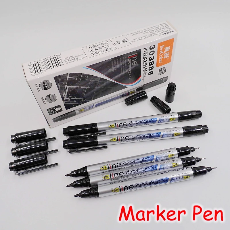 

[FORREST SHOP] Art Stationery Fine Line Drawing Pen Black Marker Pens For Sketch School Office Supplies (4 Pcs/Lot) 303888