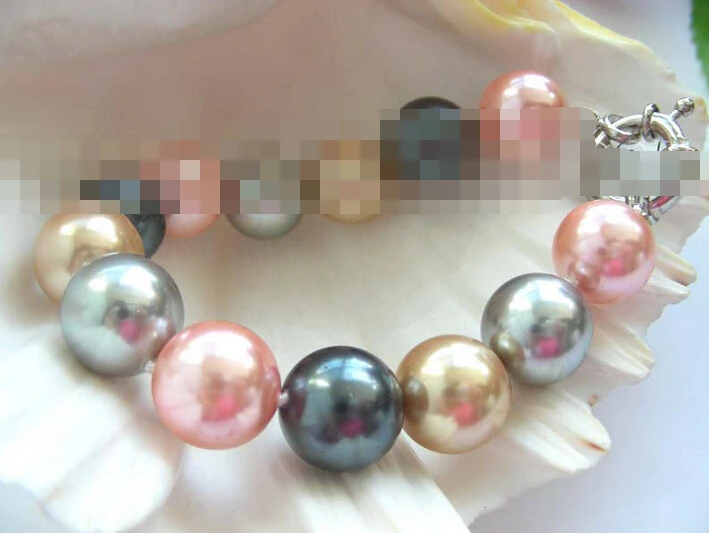 

FREE SHIPPING>>>@@ > 09723 Multicolor Round Shell Pearl Bracelet