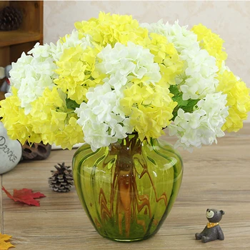 

Luxury Artificial Hydrangea Flower Silk Peony Flowers Plant Home Wedding Decoration Arrangement Room Hydrangea DIY Flors