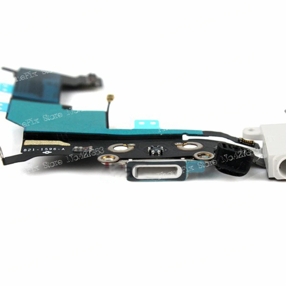 10pcs lot Genuine Original New Charging Port Dock Connector Charger Flex Headphone Jack Audio Cable for iPhone 5S White