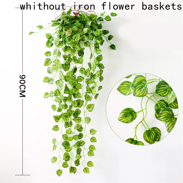 CHENCHENG 90 см искусственное растение Плющ лоза настенные поддельные листья Зеленая Трава Сад домашний декор вечерние свадебные украшения - Цвет: 02