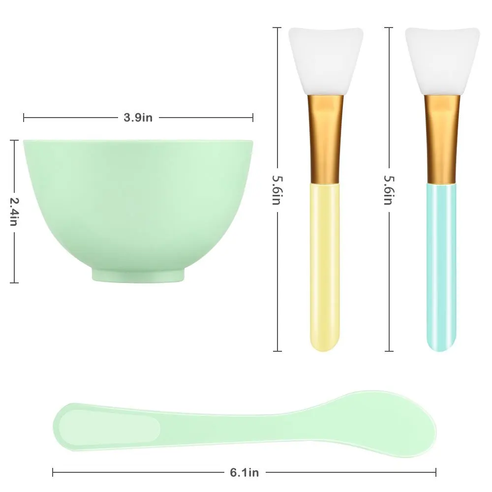 Набор масок для лица YBLNTEK 4 в 1 Набор инструментов для самостоятельного смешивания масок для Лица Набор масок для лица чаша палочка лопатка Силиконовая маска для лица щетка