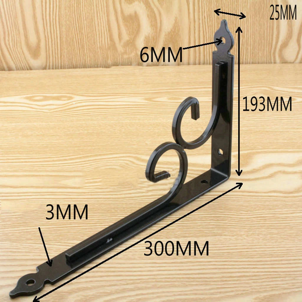 Baoblaze European-style Wall Shelf Bracket Metal HeavyDuty Supporter Floral Display Stand