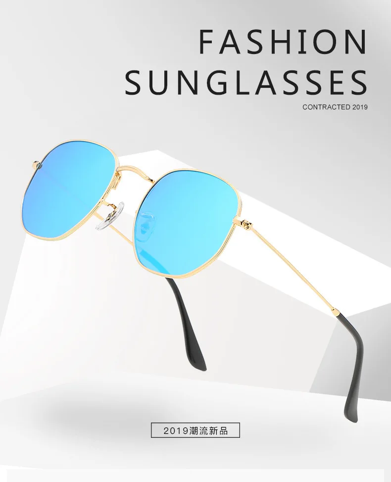 ДПЗ Мода в виде многоугольника, металлическая оправа, очки, круглые 3548 Стиль rayeds солнцезащитные очки Винтаж Классический бренд дизайнерские солнцезащитные очки Oculos De Sol masculino
