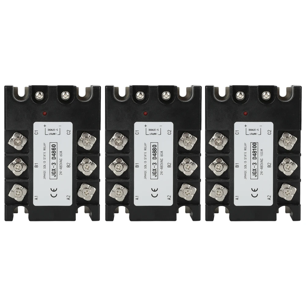 Three Phase Solid State Relay Dc Control Ac 60a 80a 100a 200a Ssr Relay