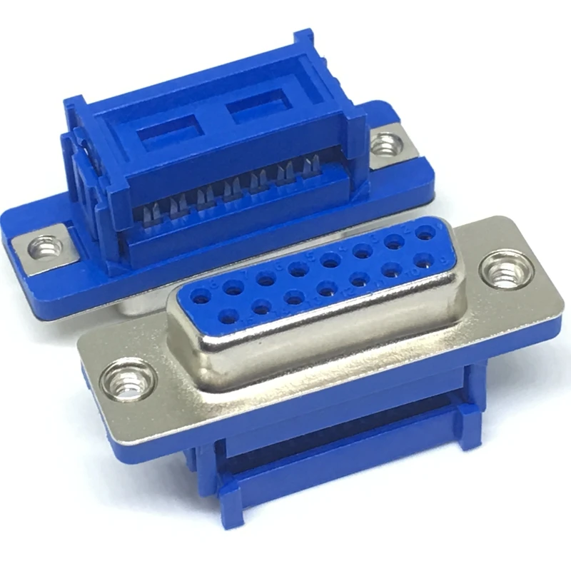 5pcs DB15 15 Pin Male Parallel IDC Crimp Connector for Flat Ribbon Cable