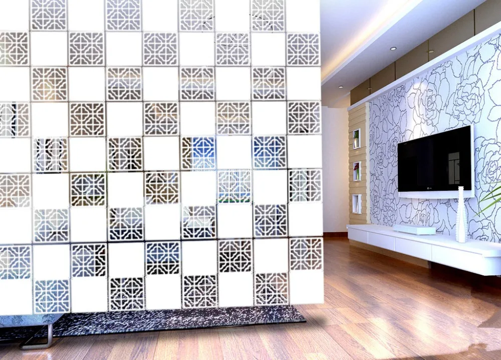 Modern Simple A living room Hanging folding screen Hollow White Dining room partition The (9)