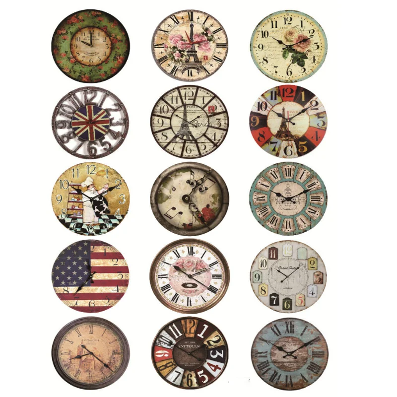 

1 Sheet A5 Creative Hand-painted Clock Decorative Sticker Set Diary Album Label Sticker DIY Scrapbooking Stationery Stickers
