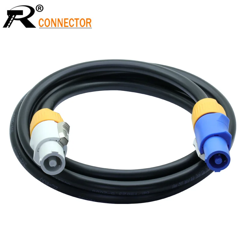 

1.5M Aviation IP65 Waterproof Powercon Plug Cable 20A LED Large Screen Powercon Cord with High-power Flame-retardant Speakon