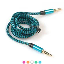 Cabo de áudio auxiliar de carro estéreo, 3.5mm, macho para macho, para smartphone jun12, preço de fábrica profissional, drop shipping