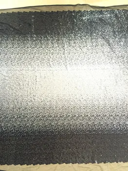 

5yards/pack 130cm ombre color 3mm sequin fabric,black and silver ombre sequin,XERY161223D