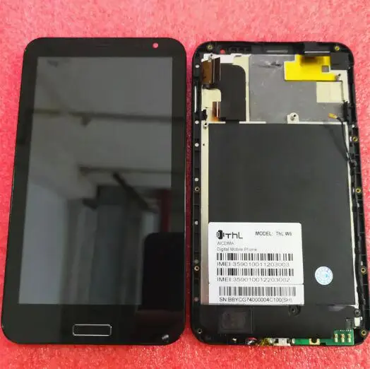 

with frame LCD Display and Touch Screen Replacement LCD Screen For THL W6 LCD Display and Touch Screen