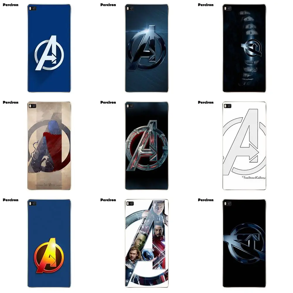 

For Huawei G7 G8 Honor 5A 5C 5X 6 6X 7 8 V8 Mate 8 9 P7 P8 P9 P10 Lite Plus Soft TPU Protector Avengers Logo With Super Hero