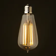 4 W 6 W 8 W ST64 E26 E27 LED Винтаж Edison ЛАМПЫ Ультра Теплый Белый 2200 K длинные нити светодиодные лампы 40 W 60 W 80 W эквивалент светодиодные лампы