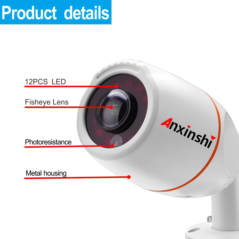 Панорамная IP камера наружная Onvif 4 МП 1 7 мм рыбий глаз 1080P широкоугольная