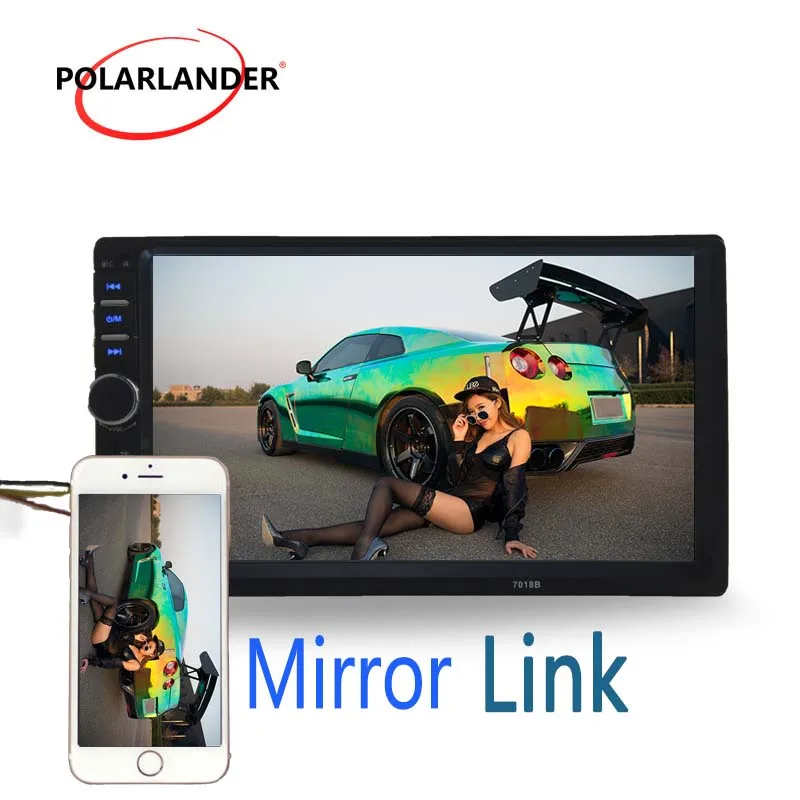 Mirror Link 7 inch HD LCD Touch Screen Car Radio Player BLUETOOTH Hands Free 1080P Movie