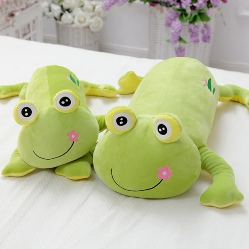Dibujos Animados lindo juguete de peluche almohada Rana niños dormir almohada Animal de peluche muñecas sofá cojín acompañar juguetes cumpleaños Peluches