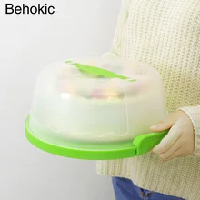 Behogar круглый контейнер для торта ручной пластиковый держатель для хранения кондитерских изделий десертный Контейнер чехол для дня рождения, свадьбы, вечеринки