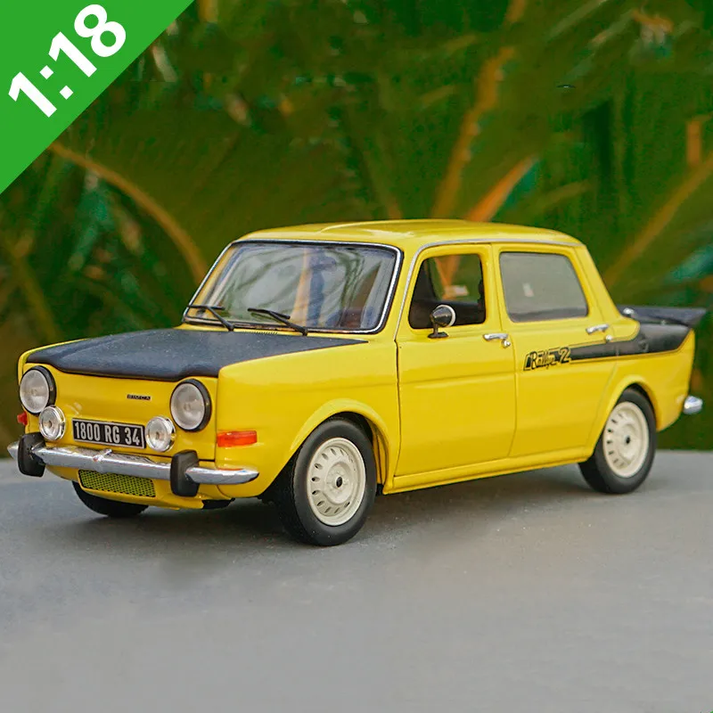 Изысканный подарок 1:18 NOREV Simca модель автомобиля из сплава, высокая имитация литого металла Расширенная Ретро модель автомобиля - Цвет: Цвет: желтый