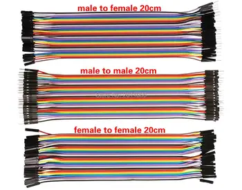 

Dupont line 120pcs/Lot 20cm male to male + male to female + female to female jumper wire Dupont cable for arduino Free shipping