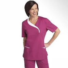 2017 Summer Hospital Medical Scrub Clothes Sets Dental Clinic Beauty Salon Nurse Uniforms Fashion Design Slim Fit Doctors Cloth