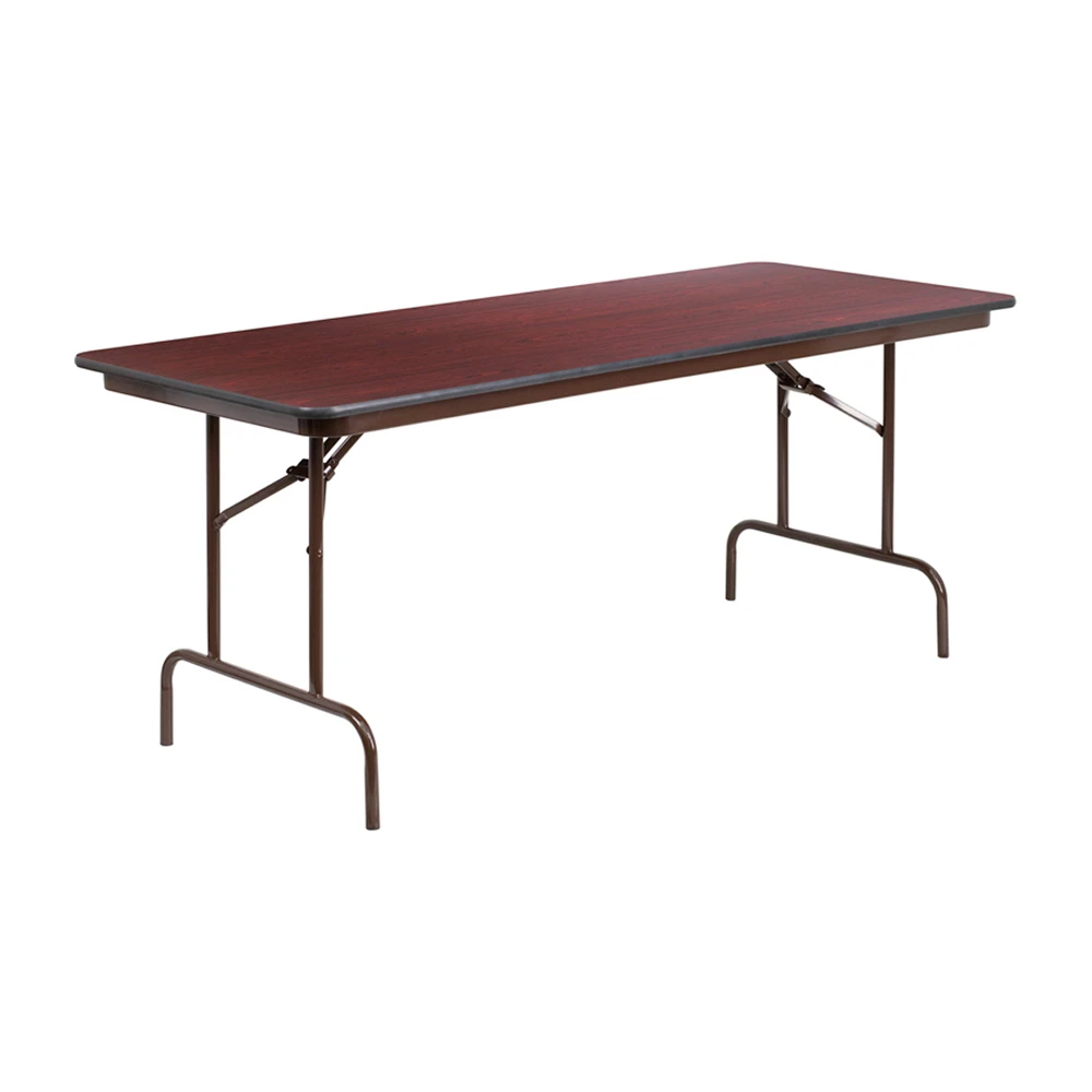 

Flash Furniture 30'' x 72'' Rectangular Mahogany Melamine Laminate Folding Banquet Table [863-YT-3072-MEL-WAL-GG]
