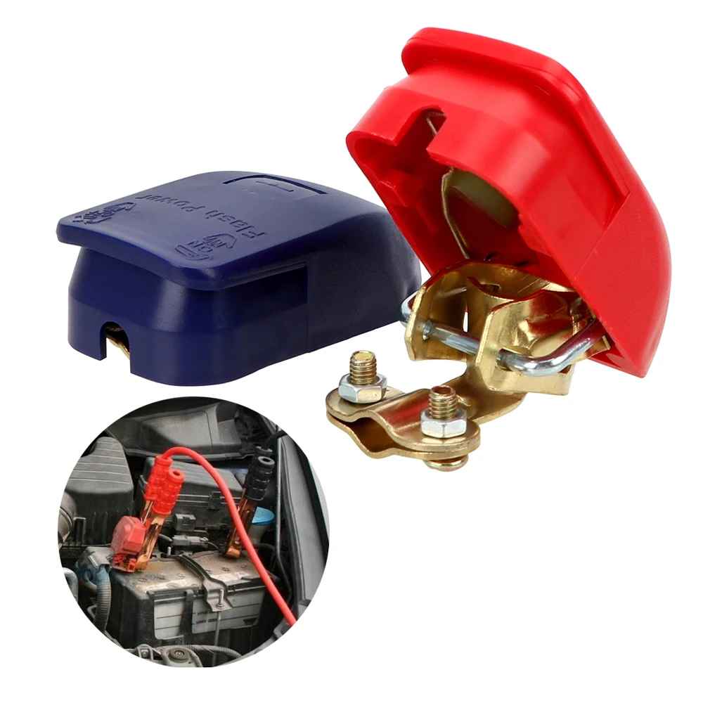 

LEEPEE A Pair Quick Release Lift Off Auto Replacement Parts Positive & Negative Electrode Connector Clamps Car Battery Terminals