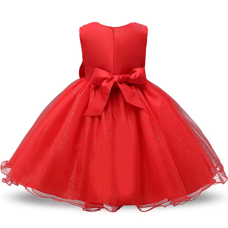 Кружевное нарядное платье без рукавов для маленьких девочек, платье принцессы для маленьких детей 1 года, платья для крещения для девочек на день рождения