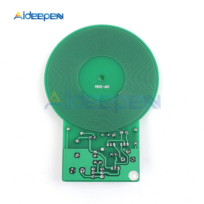 DC 3 V-5 V 40mA 60mm Бесконтактный металлоискатель модуль электронная часть металлический детектор датчик доска с батареей AA случае DIY Kit