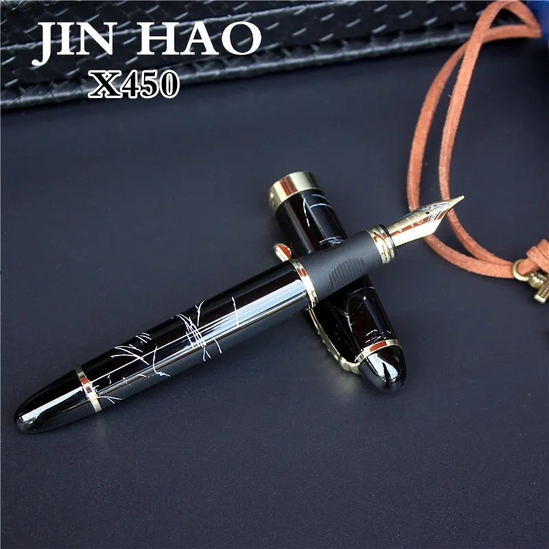 JINHAO X450 advanced fountain pen 18K GP Nib ink pen 23 colors can choose packing with black pen pouch hot selling