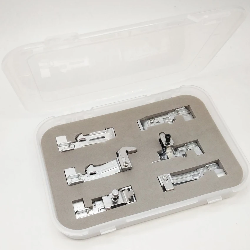 Set Of 6 Serger Overlock Feet For Singer Quantumlock 14t948,14t957