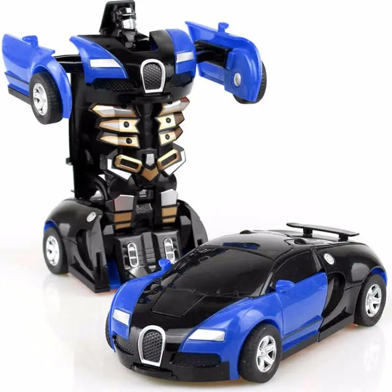 Zhenwei полицейский робот-трансформер, автомобиль с оттягивающейся спинкой, робот-трансформер 2 в 1, модель автомобиля, игрушки для мальчиков, подарок