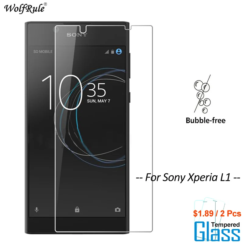 

2PCS For Glass Sony Xperia L1 Screen Protector Tempered Glass For Sony Xperia L1 Glass Protective Phone Film For Sony L1 G3312