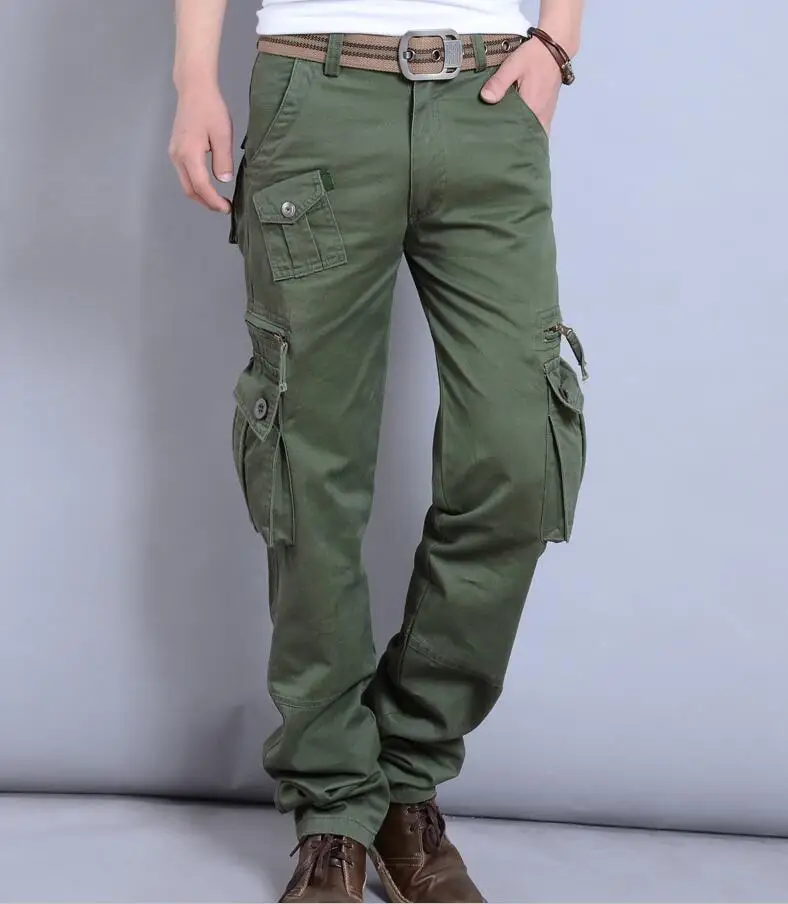 Brand Mens Military Cargo Pants Multi pockets Baggy Men Pants Casual ...