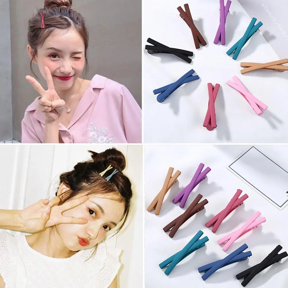 

2019 Hair Accessories for Hair Clips Women Headdress Curly Barrettes Pins korea fashion Geometric Hairpins Frosted candy color
