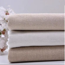 1 個 50*150 センチメートルリネン生地無地リネン布リネンハンドメイド DIY 生地カーテン背景バッグ無地生地(China)