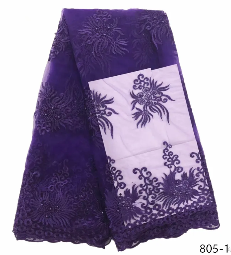 

Cheap African Purple Lace High Quality Bead French Lace Fabric With Stones African Lace Fabric For Nigerian Wedding 805