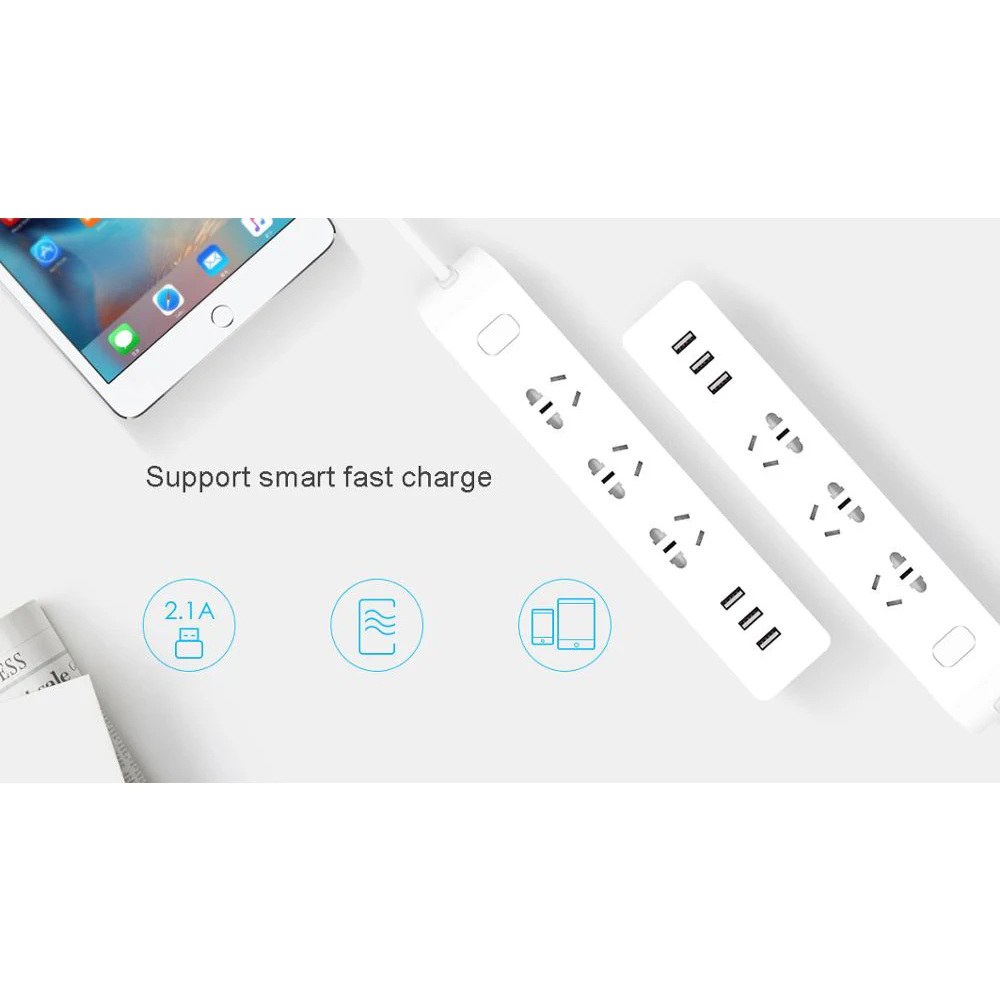 Broadlink Power Strip MP2 WiFi 3 USB Fast Charging Smart Home 3-Sockets AU UK US EU Adapter Plug Outlet 4G APP Remote Control