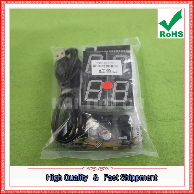 

electronic clock production kit DIY electronic clock kit single-chip LED digital clock parts module board 0.29KG