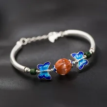 925 пробы серебряный браслет серебряный дизайн бабочка дизайн натуральный южный оникс серебряный браслет женский