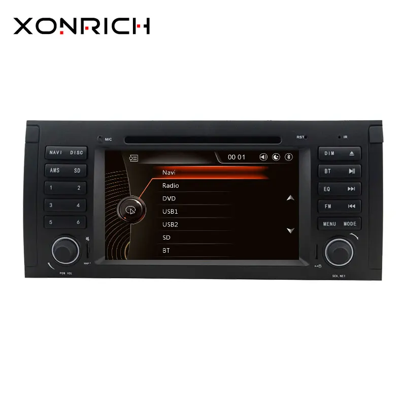 

1 Din Car DVD Player AutoRadio For BMW X5 E53 BMW E39 M5 2002-2004 2007 Multimeida Audio GPS Navigation Tape Recorder Head Unit